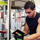 Image for article titled Guy At Gym Has Precious Little Diary To Keep Track Of All His Exercises